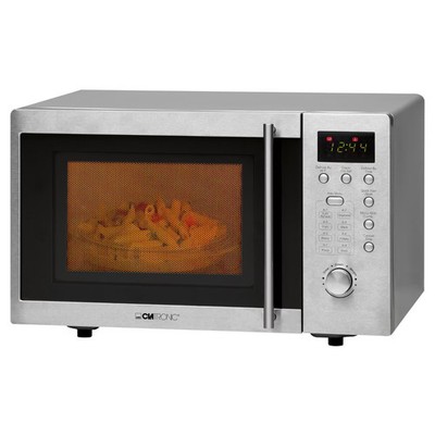 Clatronic MWG 778 U Unterbau Mikrowelle mit Grill, 1000W, Garraumvolumen 20 l, e