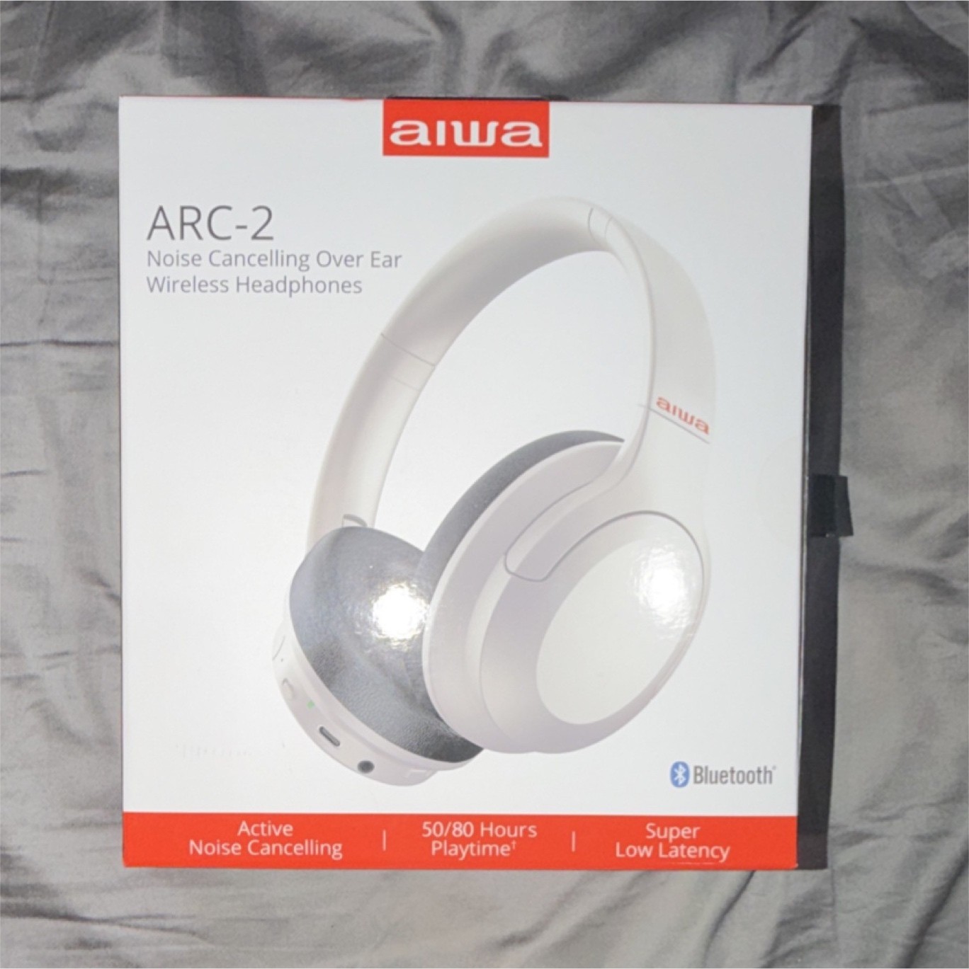 Aiwa ARC-2 Wireless Bluetooth Headphones Noise Cancelling Wh