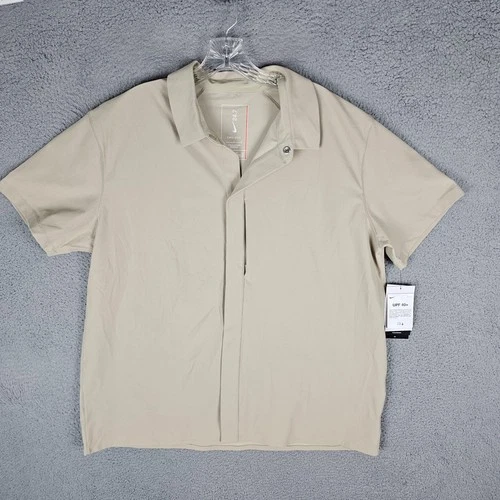 Nike Shirt Mens Large Snap Button Dri-FIT 24.7 Training UPF 40+ HQ6958-253