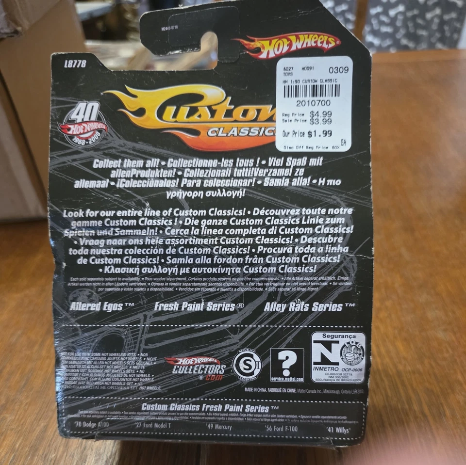 Hot Wheels Custom Classic 40th  Anniversary 56 Ford F100 Fresh Paint Series  - Image 4 of 4