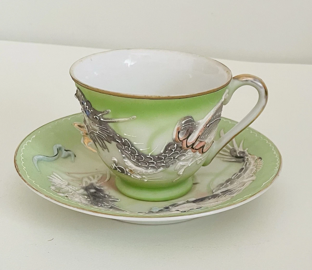 Dragonware In Antique Ceramic & Porcelain Cups & Saucers for sale