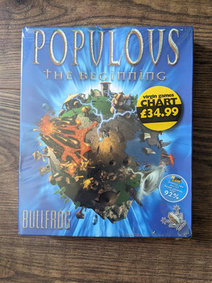 Populous The beginning Big Boc PC Vintage Computer Sealed NOS READ DESCRIPTION