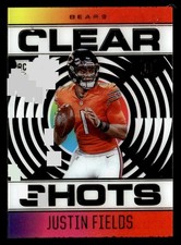 Justin Fields 2021 Panini Illusions Clear Shots Card #CS-19 Chicago Bears