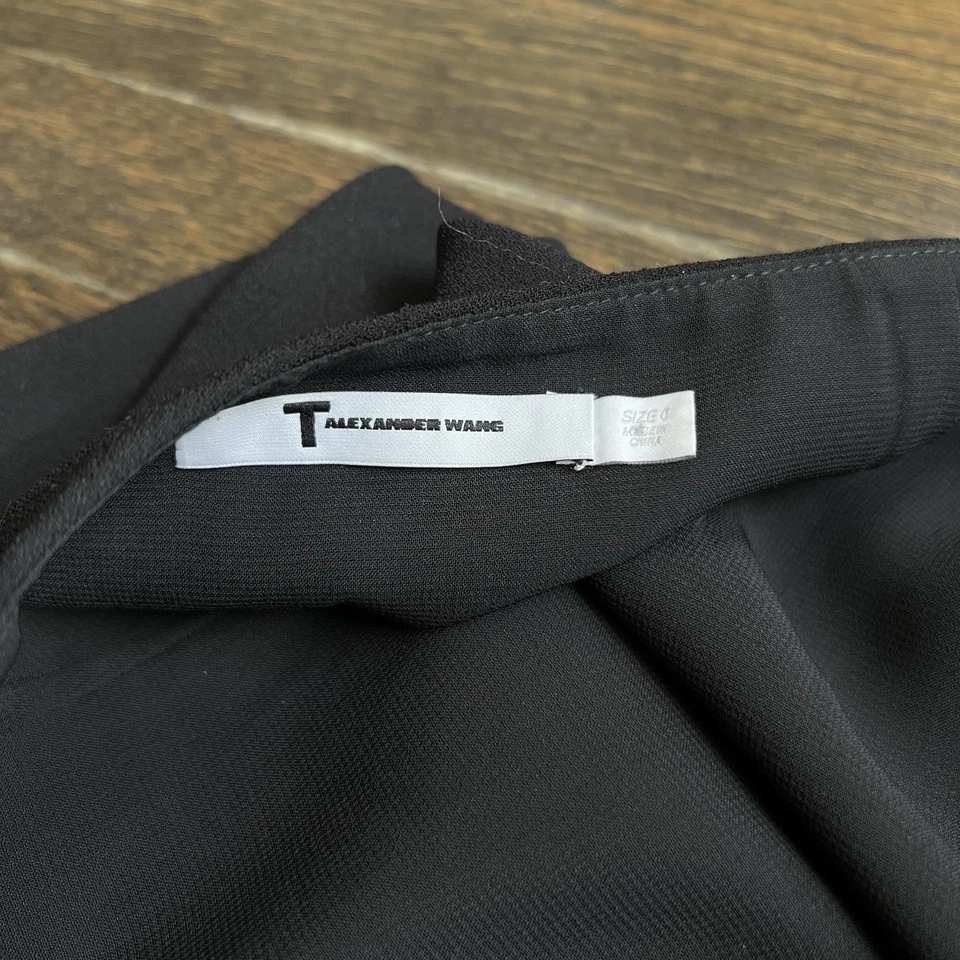 A-40 Alexander Wang Asymmetric Skirt Black Women's Size 0 Used - Image 2 of 4