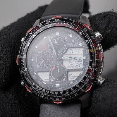 Citizen promaster navihawk C300-Q00192 100M 42mm analog digital world time watch