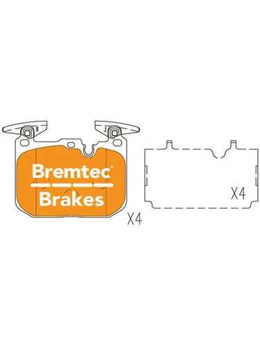 Bremtec Evolve Hybrid-Carbon Brake Pad fits BMW i8 1.5 I12 Hybri (BT21450EV550) - Picture 1 of 12