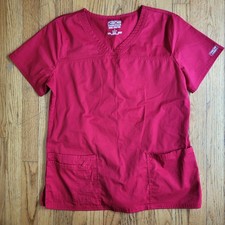 Cherokee Workwear Scrubs Unisex V Neck Top sizeMedium Comfort Stretch