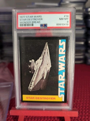 STAR DESTROYER Galactic Empire 1977 Star Wars Wonder Bread #14 PSA 8