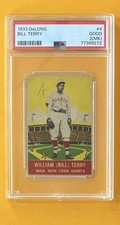 1933 Delong- #4 Bill Terry - PSA 2 (MK)