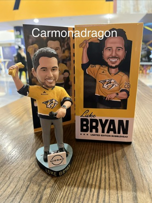 #ad Luke Bryan Nashville Predators Bobblehead Hockey Country Music Star SGA 2 4 26 $49.95