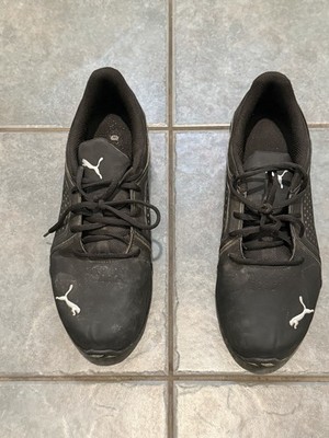 Puma Viz Runner Black & Silver Running Shoes Men's Size 11 #191037-05