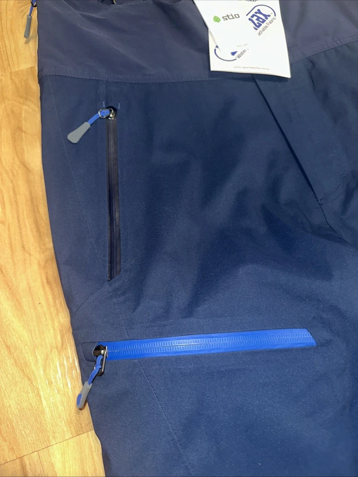 Nuevo con etiquetas Pantalón Stio Para hombres Environ Babero Esquí Snowboard Azul Talla M Impermeable $465 OFERTA Foto 3 de 4