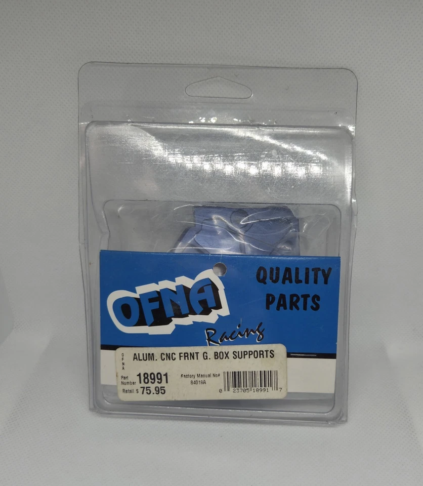 OFNA Racing 18991 Blue Aluminum Front Gearbox Supports Bulkhead ~ Monster Pirate - Image 3 of 3