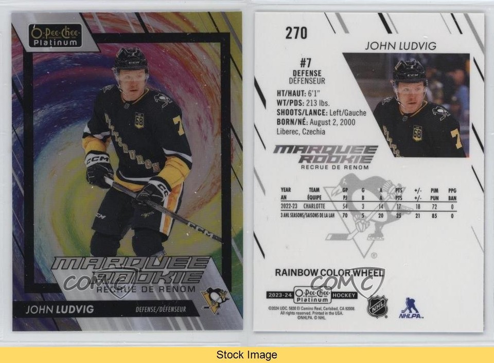 2023-24 O-Pee-Chee Platinum Rainbow Color Wheel Johnny Ludvig John #270 ...