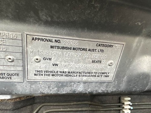 2006 Mitsubishi Lancer CS CH Steering Wheel 03 04 05 06 07 #B694 - Picture 3 of 8