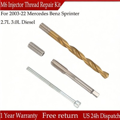 For 03-22 Mercedes Sprinter 2.7L 3.0L M6 Diesel Injector Thread Repair Kit