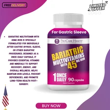 Bariatric Multivitamin 45mg Iron – Once Daily Capsule for Gastric Bypass