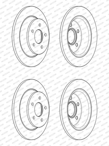 2X Ferodo 280Mm Bremsscheiben Voll Hinten Passend FüR Ford C-MAX Grand Kuga Tour-image