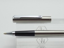Vintage Sheaffer Sailor Japan Brushed Steel Rollerball Pen, CT, Needs Ink *MINT*