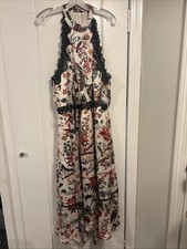 Anthropologie Floral Lace-Trim A-Line Dress Size 18 Cottagecore Grannycore NWT