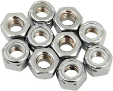 DS Chrome Motorcycle Nylon Insert Lock Nut 10-Pack 5/16"-18