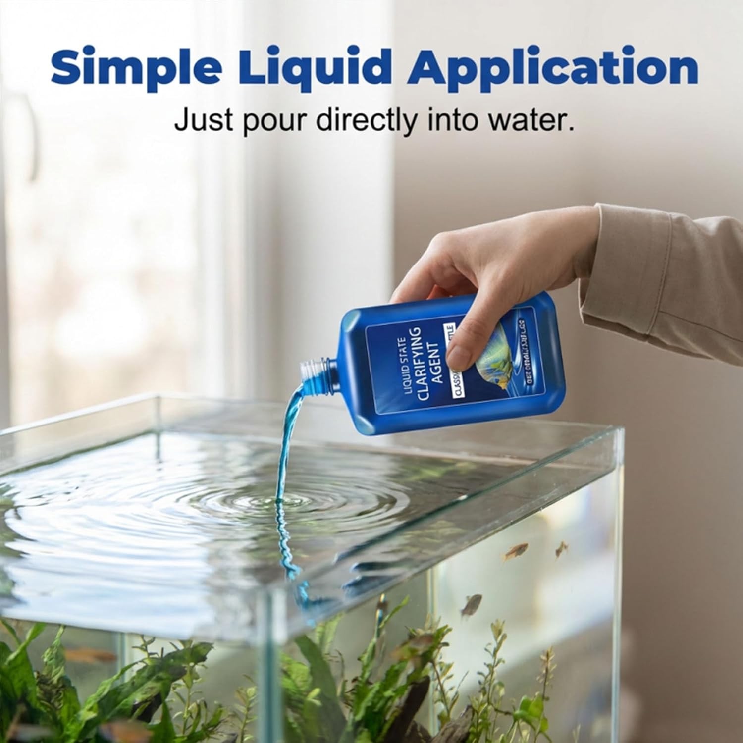 Chiarificatore Acqua Acqua Acqua Acquario ad Azione Rapida, Agente Chiarificante Stato Liquido Acquario foto 4