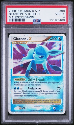 Glaceon LV.X graded PSA 4 for sale on eBay