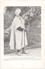 Rare 1900s Algerian Falconer Vintage Magazine Print Biskra Falconry