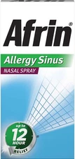 Afrin Allergy Sinus Nasal Spray, Fast & Powerful Congestion Relief from...