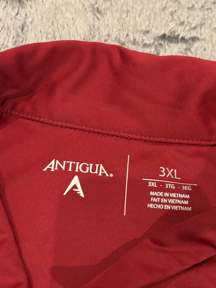 Arkansas Razorbacks Polo Shirt Mens 3XL Red Short Sleeve Antigua SEC NCAA - Image 3 of 4