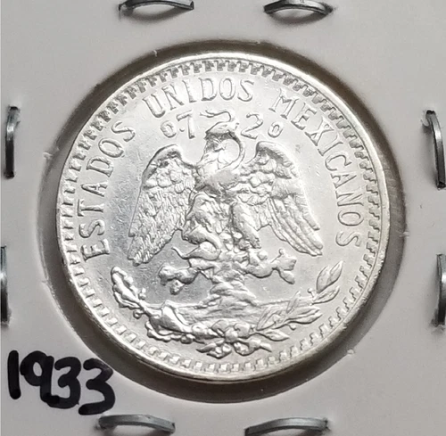 1933 Mexico 20 Centavos Silver — photo from another recent sale