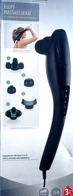 SILVERCREST PERSONAL CARE Klopfmassagegerät Massagegerät 20W + 5 Aufsätzen & 5 Intensitäten SKM 20 B3 Neu