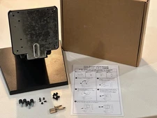 Foldable Low Profile Monitor Stand-VESA 100x100 Desk Mount  Adjustable Short TV