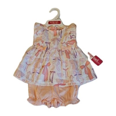Penelope Mack Baby 2-Piece Outfit Bow 3-6M Ruffle sleeves and Shorts Easter