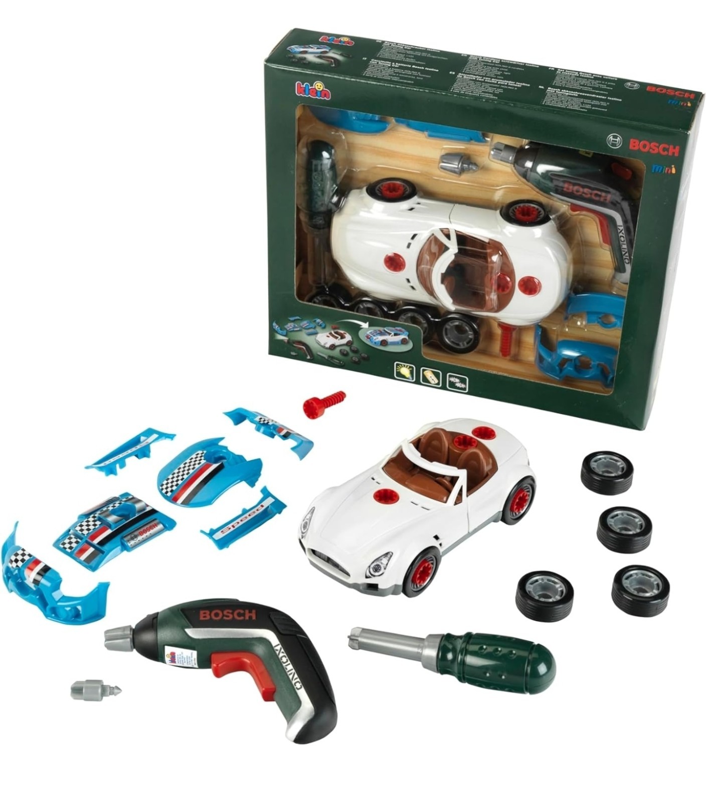 Bosch Toy Car Build and Tune Set with Lights, Sounds, Tyres and Stickers, New 
