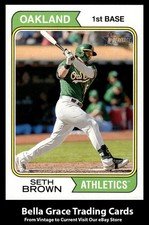 2023 Topps Heritage Seth Brown #279 Oakland Athletics MLB Baseball 