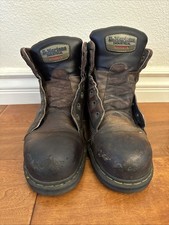 Dr Martens Air Wair Steel Toe Safety Shoes US 11 Brown Industrial Boots NO LACES