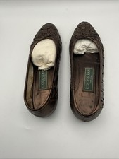 Vintage Cole Haan Brown Leather Woven Loafers Women's Size 6
