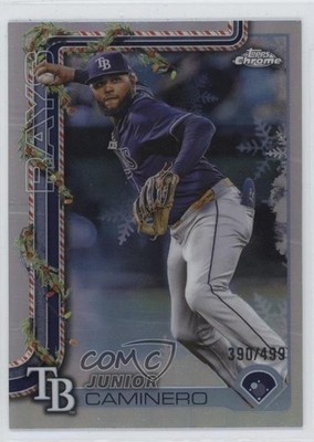 2025 Topps Holiday Chrome Refractor /499 Junior Caminero #HC3 o7m