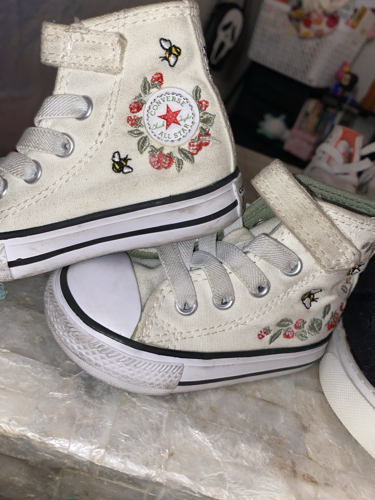 Baby Shoe Bundle Size 4 – 2 Converse + Mickey Mouse – Cute Reborn Doll Shoes thumbnail 4