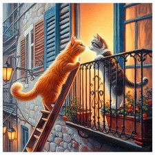 DPDAKIT Cats Diamond Art Kits for Adults, 12 inches x 12 inches, Cat5