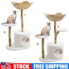 Large Cat Tree Tower Indoor Cats Condo Scratching Post Pet Play House 1/2 perch