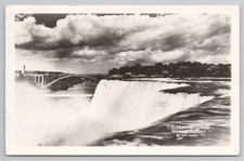 RPPC Heavenly Clouds Niagara Falls New York NY 1947 Real Photo Postcard