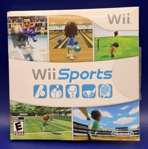 Wii Sports (Nintendo Wii, 2006) CIB Slip Case Manual Game Disc, TESTED, VG
