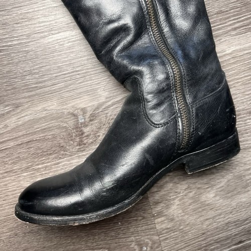 Bottes Frye Melissa Western Over The Knee En Cuir Noir – Neuves En Boîte – Taille Variable