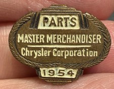 Vintage 1954 Chrysler Parts Employee Master Merchandiser Tack Pin Award