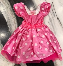 Disney Store Size 5/6 Girls Minnie Mouse Dress Costume Pink