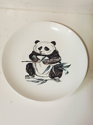 Poole Pottery Cereal Bowl Panda Bear Animals 7.5'' Diameter England Ceramic Round