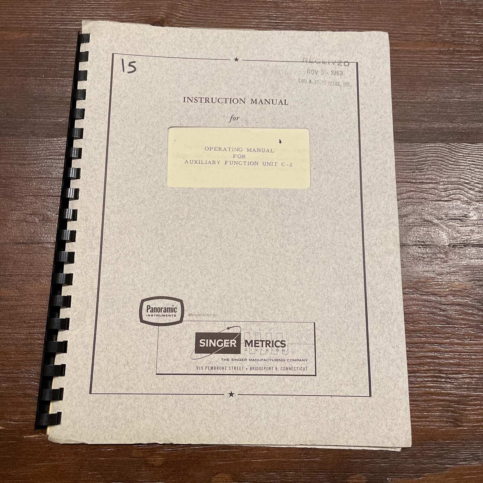 Panoramic Auxiliary Function Unit C-2 Operating Manual