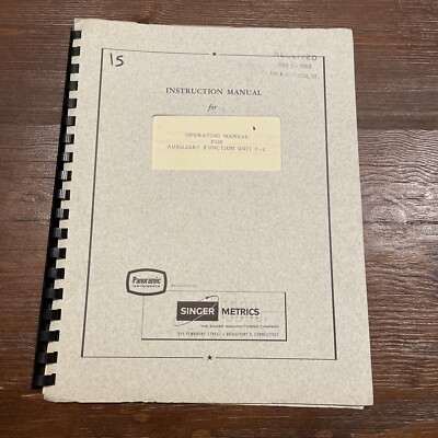 Panoramic Auxiliary Function Unit C-2 Operating Manual 
